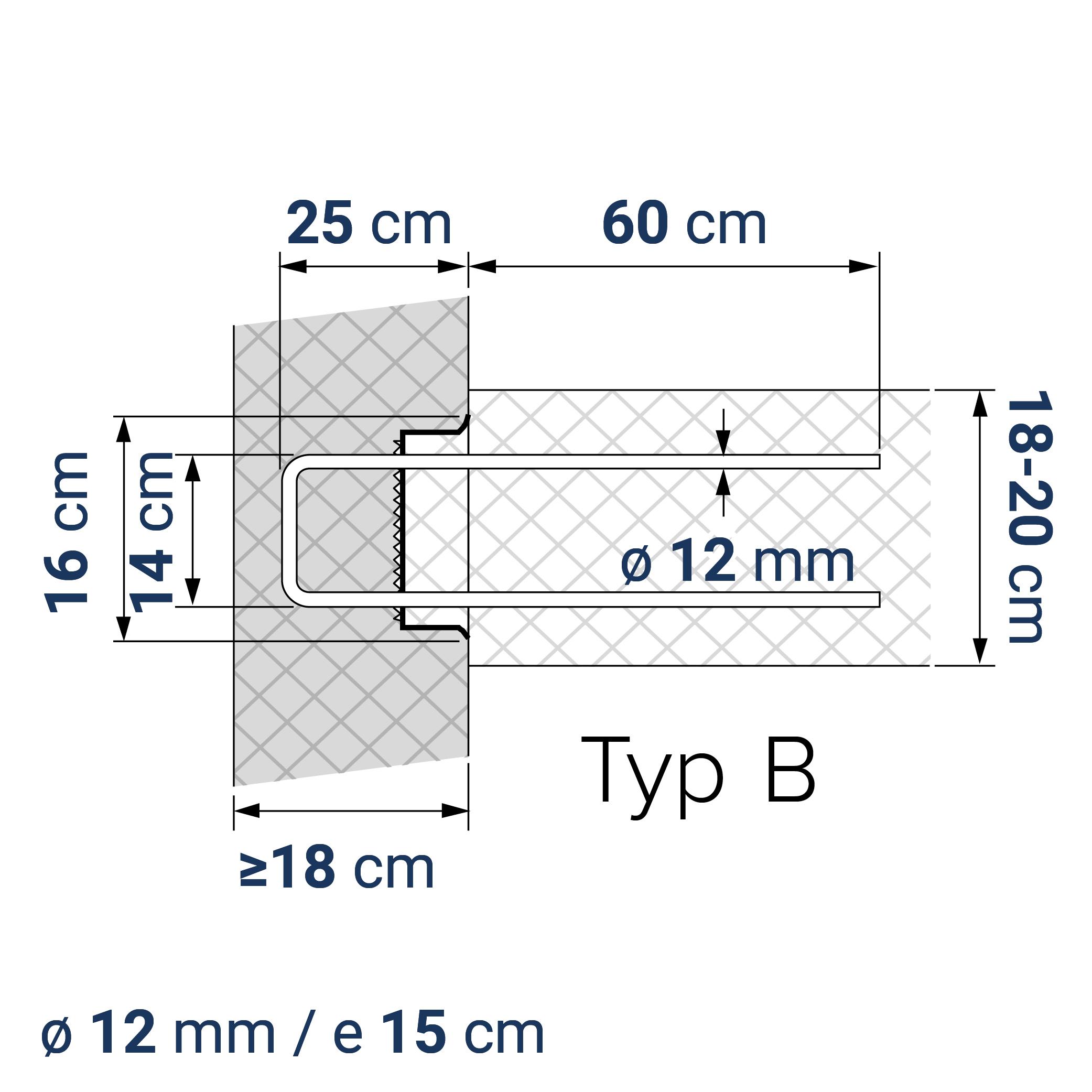 A400110168 7640425419020 BE-BOX® Bewehrungsbox Position Q / L 168 | B-18-12/15-h25-lb60 | 125 cm | 11.04 kg/m